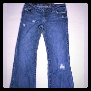 Women's American Eagle Crop Boy Fit Distressed Jea